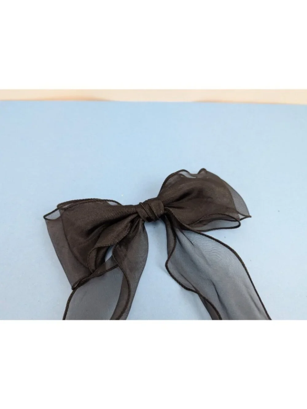 Free People Black Lace Hair Bow Tie